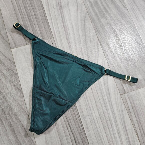 Victoria's Secret VERY SEXY Dark Green Hardware Adjustable V-String Panty Size M - Picture 1 of 5